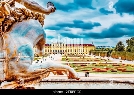 Wien, Österreich-SEPTEMBER 10, 2015: Obere Belvedere. Haupt-Palast Komplex Belvedere.Vienna. Österreich. Stockfoto