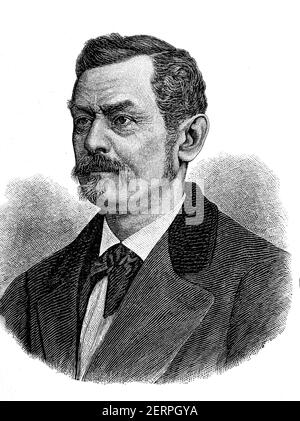 Carl Friedrich Wilhelm Jordan, 8. Februar 1819 - 25. Juni 1904, war ein deutscher Schriftsteller und Politiker / Carl Friedrich Wilhelm Jordan, 8. Februar 1819 Stockfoto