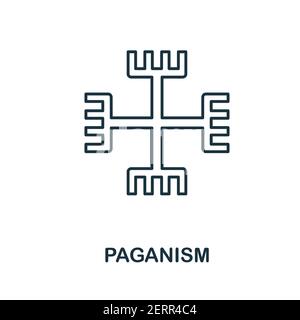 Heidentum-Symbol. Einfaches Element aus der Religionssammlung. Kreative Heidentum Symbol für Web-Design, Vorlagen, Infografiken und vieles mehr Stock Vektor