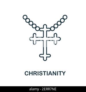 Christiansymbol. Einfaches Element aus der Religionssammlung. Creative Christianity Symbol für Web-Design, Vorlagen, Infografiken und mehr Stock Vektor