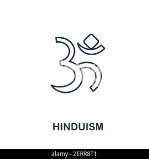 Hinduismus-Ikone. Einfaches Element aus der Religionssammlung. Kreative Hinduismus Symbol für Web-Design, Vorlagen, Infografiken und mehr Stock Vektor