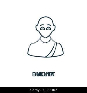 Mönchssymbol. Einfaches Element aus der Religionssammlung. Creative Monk Icon für Webdesign, Vorlagen, Infografiken und vieles mehr Stock Vektor