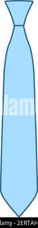 Symbol „Geschäftsbindung“. Dünne, Bearbeitbare Linie Mit Blauem Fülldesign. Vektorgrafik. Stock Vektor
