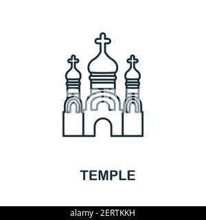 Tempelikone. Einfaches Element aus der Religionssammlung. Creative Temple Icon für Webdesign, Vorlagen, Infografiken und vieles mehr Stock Vektor