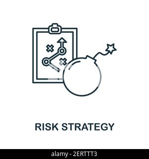 Symbol „Risikostrategie“. Einfaches Element aus der Sammlung des Risikomanagements. Creative Risk Strategy Icon für Webdesign, Vorlagen, Infografiken und mehr Stock Vektor