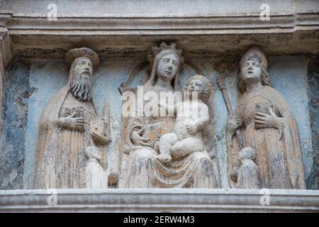 Skulptur in den Straßen der Stadt Venedig, Italien, Europa. Stockfoto