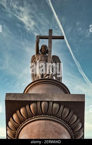 Die Alexandr-Säule auf dem Palastplatz. St. Petersburg. Russland Stockfoto
