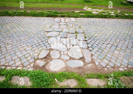 Via Appia Antica, Regionalpark Appia Antica, Rom, Latium, Italien Stockfoto