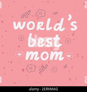 Happy Mothers Day Schriftzug für Grußkarte Stock Vektor