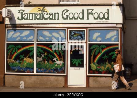 Jamaikanisches Restaurant in Tottenham North London 1981 Stockfoto