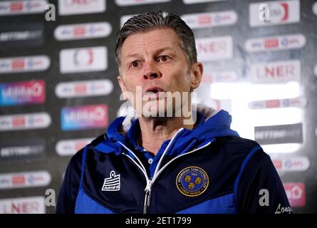 Aktenfoto vom 22-12-2020 von Shrewsbury Town Manager Steve Cotterill. Ausgabedatum: Montag, 1. März 2021. Stockfoto