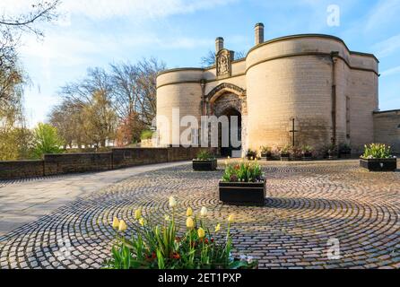 Die Torhaus und Eintritt in Nottingham Castle, Nottingham, England, UK Stockfoto