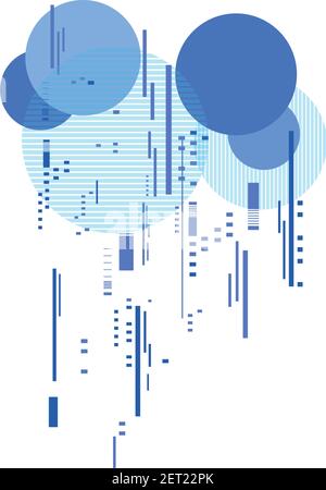 Abstrakter Tech-Hintergrund mit einfachem Objekt. Stock Vektor