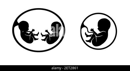 Ultraschalluntersuchung des Babys. Aufnahme der Scanning schwangere Frau. Stock Vektor