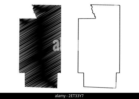 Summit County, Ohio State (U.S.-County, Vereinigte Staaten von Amerika, USA, U.S., US) Karte Vektor Illustration, Scribble Skizze Summit Karte Stock Vektor