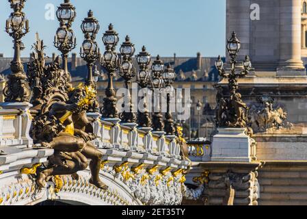 Alexander III Brücke Paris Frankreich Stockfoto