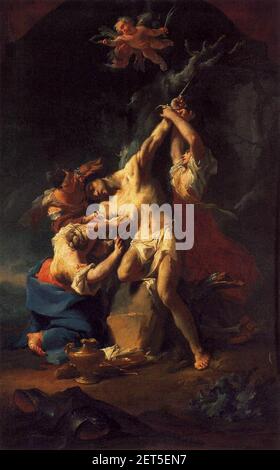Paul Troger - St. Sebastian und die Frauen Stockfoto