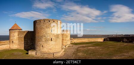 Mittelalterliche Festung in Akkerman Stadt. Akkerman Festung ist ein historisches und architektonisches Denkmal in der Zeit der Goldenen Horde in 13 Jahrhundert gebaut. Histori Stockfoto