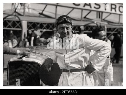 LE MANS Jahrgang 1933 Prinz Nicolae von Rumänien mit Duesenberg SJ bei den 1933 24 Stunden von Le Mans Frankreich Stockfoto