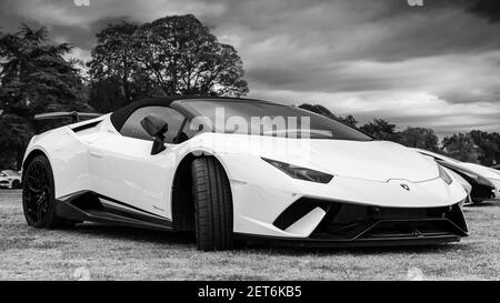 Lamborghini Aventador S Roadster auf dem Concours D’Elegance zu sehen Am 26. September 2020 im Schloss Blenheim Stockfoto