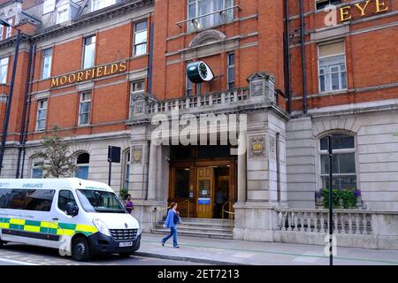 Moorfields Eye Hospital, City Road, London, Großbritannien Stockfoto