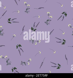 Wildblumen Kamille nahtlose Muster Stock Vektor