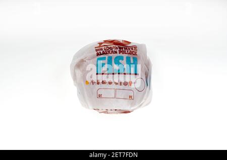 Burger King Big Fish Sandwich Stockfoto