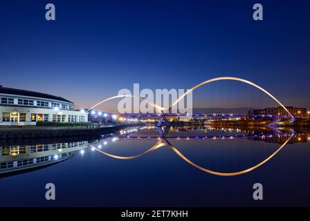 Infinity-Brücke, Stockton on Tees UK Stockfoto