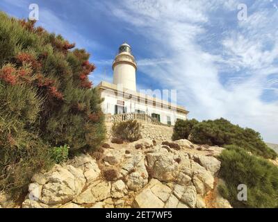 Ligthhouse von Cap de Formentor auf Mallorca, Spanien. Stockfoto