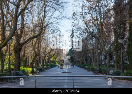 Paseo de San Gregorio Promenade in Puertollano. Ciudad Real, Spanien Stockfoto