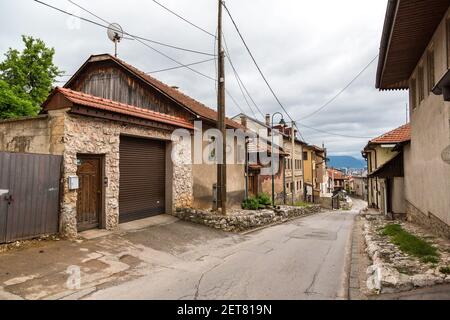 Historisches Zentrum in Sarajevo in einem schönen Sommertag, Bosnien und Herzegowina Stockfoto