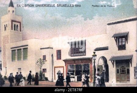 Pavillon de la Tunisie - Ausstellung Universelle Brüssel 1910. Stockfoto