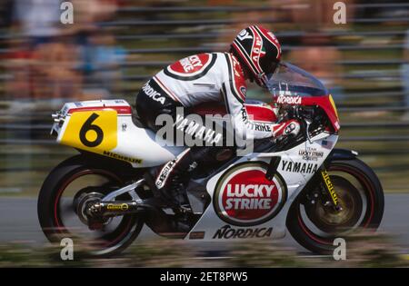 Randy Mamola (USA), Yamaha 500, Belgien GP 1986, Spa Francorchamps Stockfoto