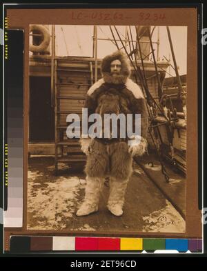 Peary auf dem Hauptdeck des Dampfschiffs ''Roosevelt'' Stockfoto