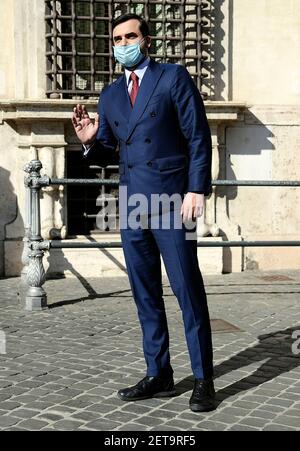 Rom, Italien. März 2021, 01st. Eid der Untersekretäre im Palazzo Chigi. Auf dem Foto: Untersekretär Carlo Sibilia (intern) Kredit: Unabhängige Fotoagentur/Alamy Live News Stockfoto