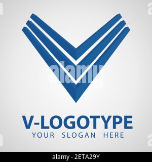 Buchstabe V Häkchen. Kreatives Minimal modernes Logo-Design. Elegantes Universal-Emblem. Logo der Premium-Finanzierung für zukünftige Unternehmen. Symbol Für Grafisches Alphabet Stock Vektor