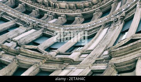 Abstrakter Hintergrund mit Vintage-Gebäude Stockfoto