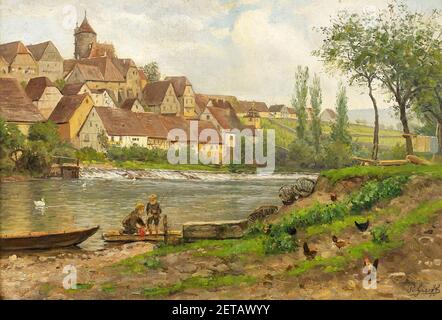 Peter Greeff - Ansicht von Besigheim an der Enz. Stockfoto