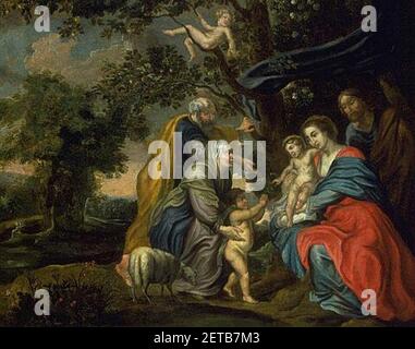 Peter Paul Rubens - Heilige Familie unter einem Apfelbaum - 1967-19-20 Stockfoto