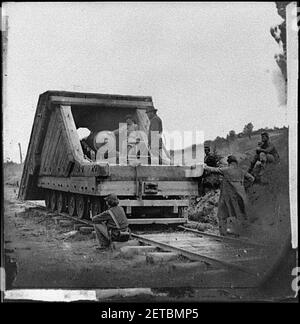 Petersburg, Virginia Eisenbahn Geschütz und crew Stockfoto