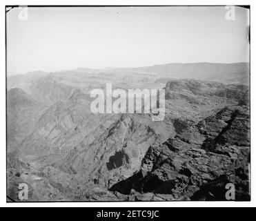 Petra. Panorama Blick nach Norden und Westen vom Berge Hor Stockfoto