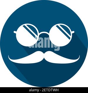 Abbildung des Schnurrbart-Logos Stock Vektor