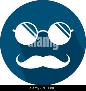 Abbildung des Schnurrbart-Logos Stock Vektor