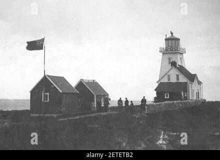 PHARE de l ile aux Perroquets 1898. Stockfoto