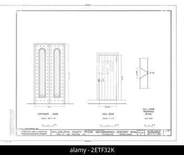 Philadelphia County Prison (Moyamensing Gefängnis) Philadelphia PA (AD7) 00007a. Stockfoto