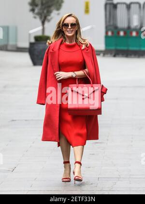 London, Großbritannien. März 2021, 01st. Amanda Holden sah, wie sie ihre Heart FM-Show in den Global Radio Studios in London verlassen hatte. Kredit: SOPA Images Limited/Alamy Live Nachrichten Stockfoto