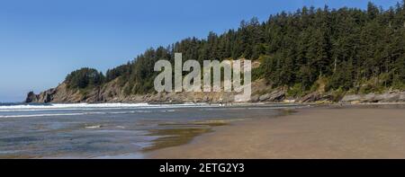 Cape Falcon beherbergt Smuggler Cove und Short Sand Beach Die Küste von Oregon Stockfoto