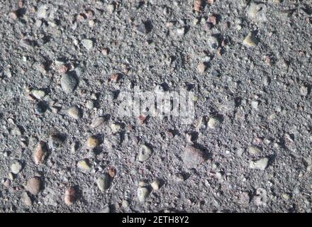 Hintergrund grauer Beton frisch auf die Straße gegossen. Textur Stockfoto