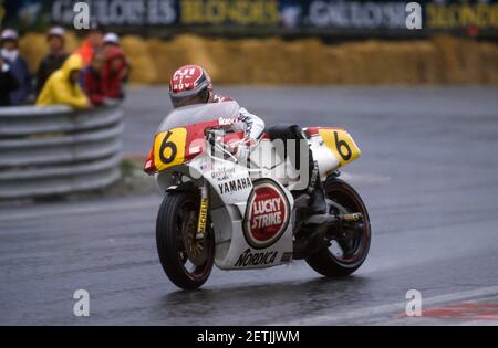 Randy Mamola (USA), Yamaha 500, Belgien GP 1986, Spa Francorchamps Stockfoto