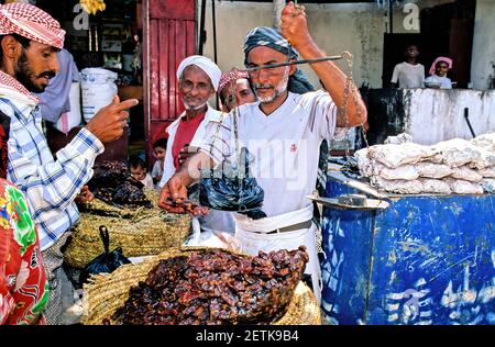 Gewürzgeschäft - Suq - Markt- taiz - jemen Stockfoto